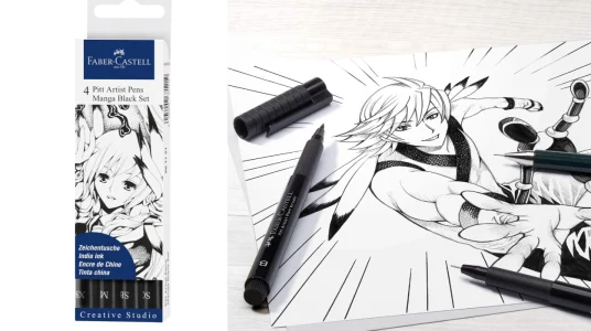 set-faber-castell-de-4-rotuladores-negros-con-puntas-fina-pincel-y-caligrafia