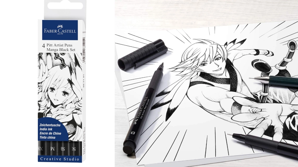 set-faber-castell-de-4-rotuladores-negros-con-puntas-fina-pincel-y-caligrafia
