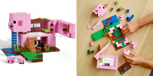 Set de construcción La Casa-Cerdo de Minecraft tipo LEGO