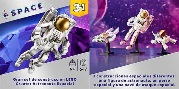 Set LEGO Creator 3 en 1 Astronauta Espacial barato