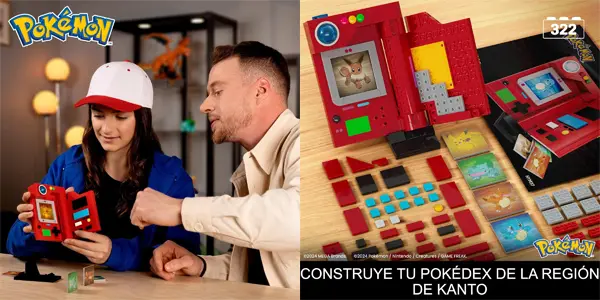 Conjunto de construcción MEGA Pokémon Pokédex de la Región de Kanto