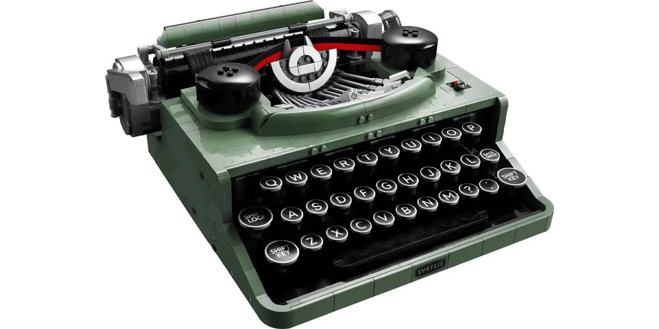 Máquina de escribir clásica estilo LEGO