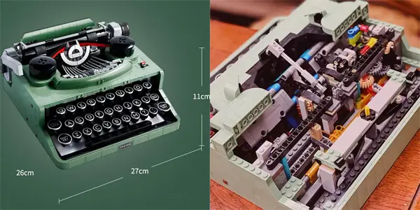 Máquina de escribir clásica estilo LEGO
