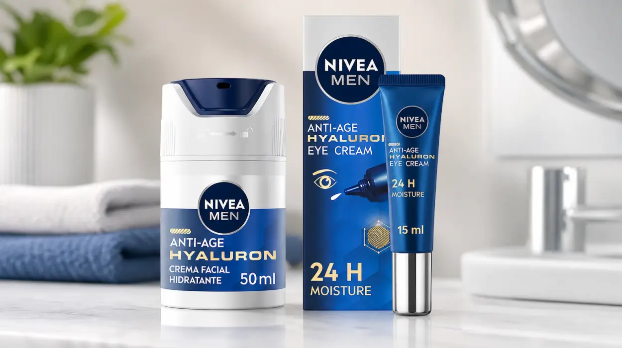 Set NIVEA MEN Hyaluron con crema hidratante FP15 y contorno de ojos
