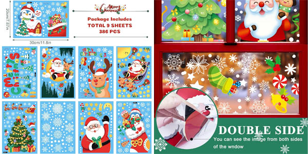 Pegatinas decorativas de Navidad para ventanas