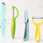 Set de 4 piezas con peladores y cuchillo para frutas