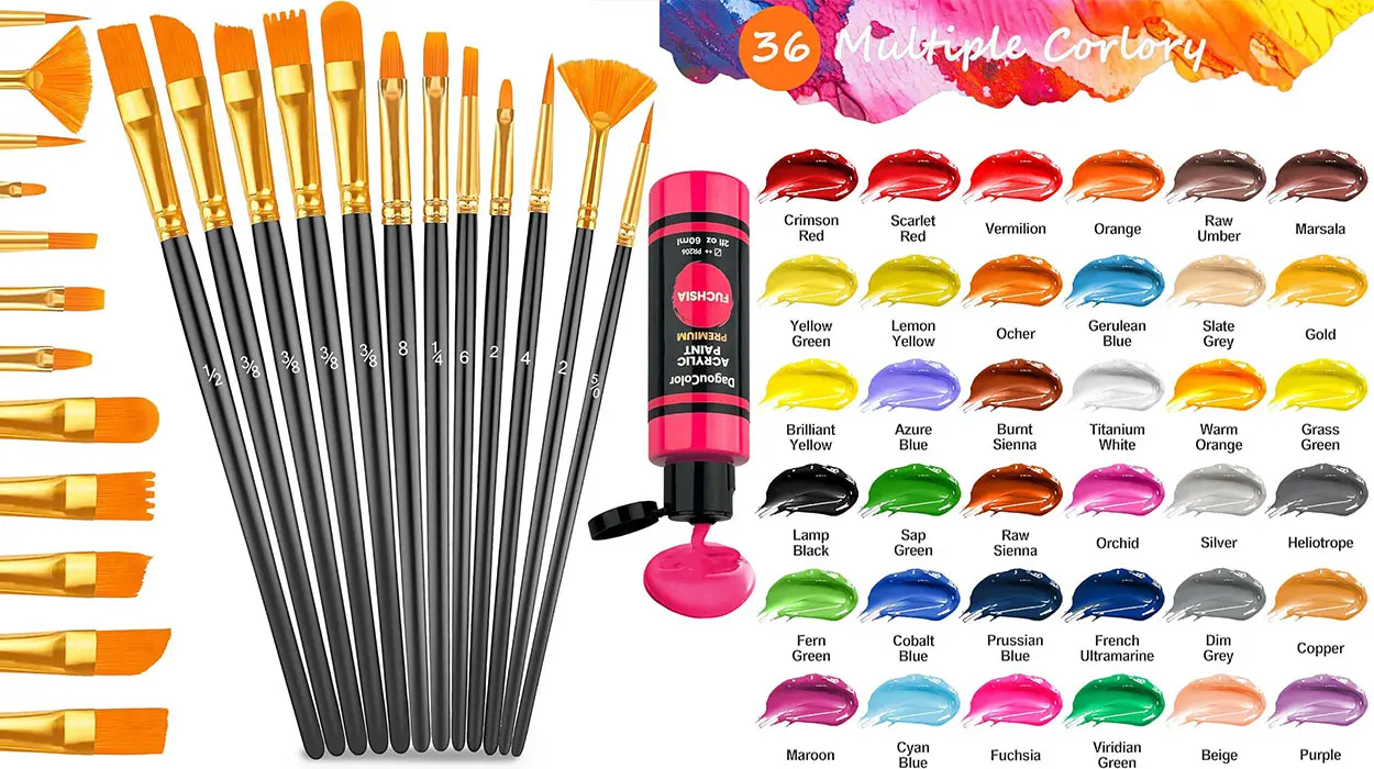 Set de pintura acrílica DagouColor de 49 piezas barato