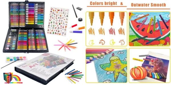 Maletín de pintura infantil KINSPORY de 278 piezas