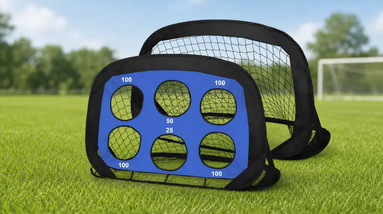 Mini porterías Vounot para niños: portátiles, plegables y con dianas intercambiables para entrenar en cualquier lugar