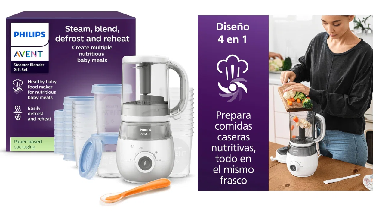 set-regalo-philips-avent-vaporera-batidora-4en1