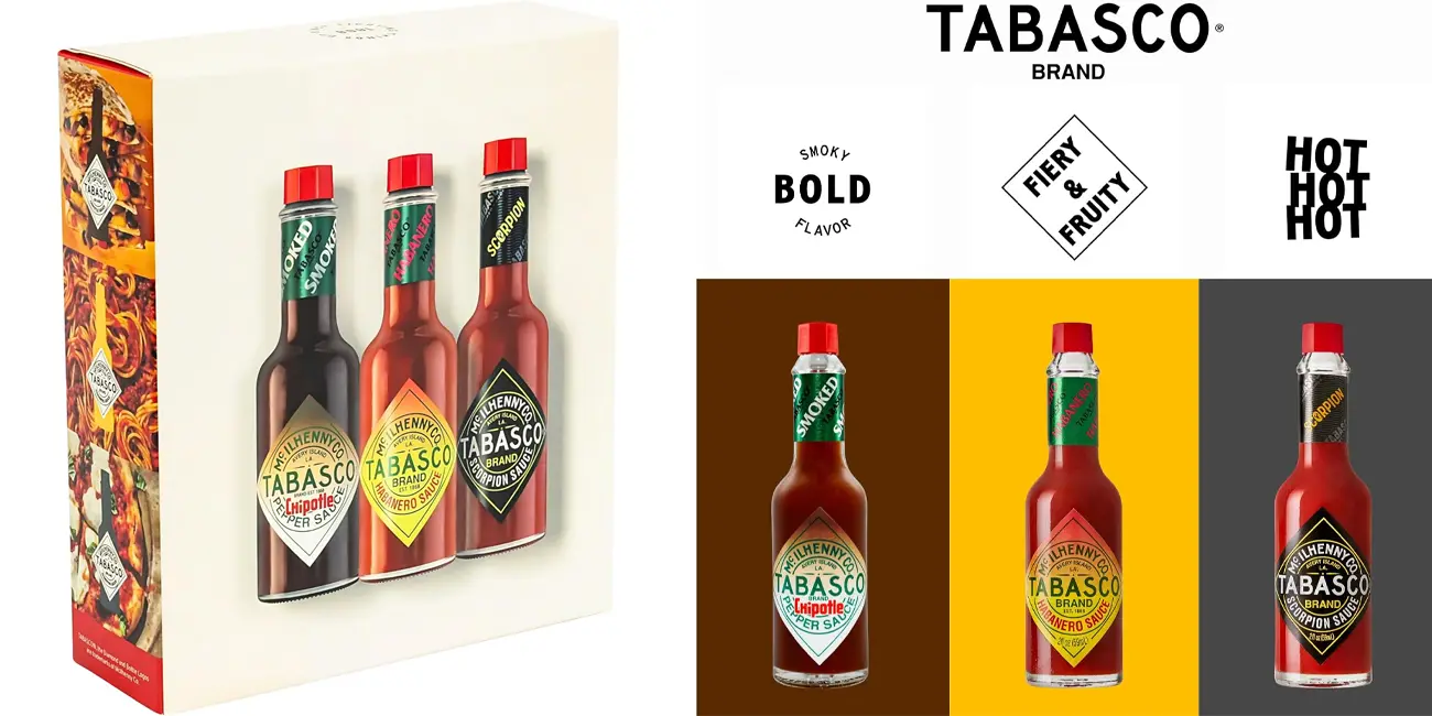 Kit de regalo Tabasco: Habanero + Chipotle + Scorpion