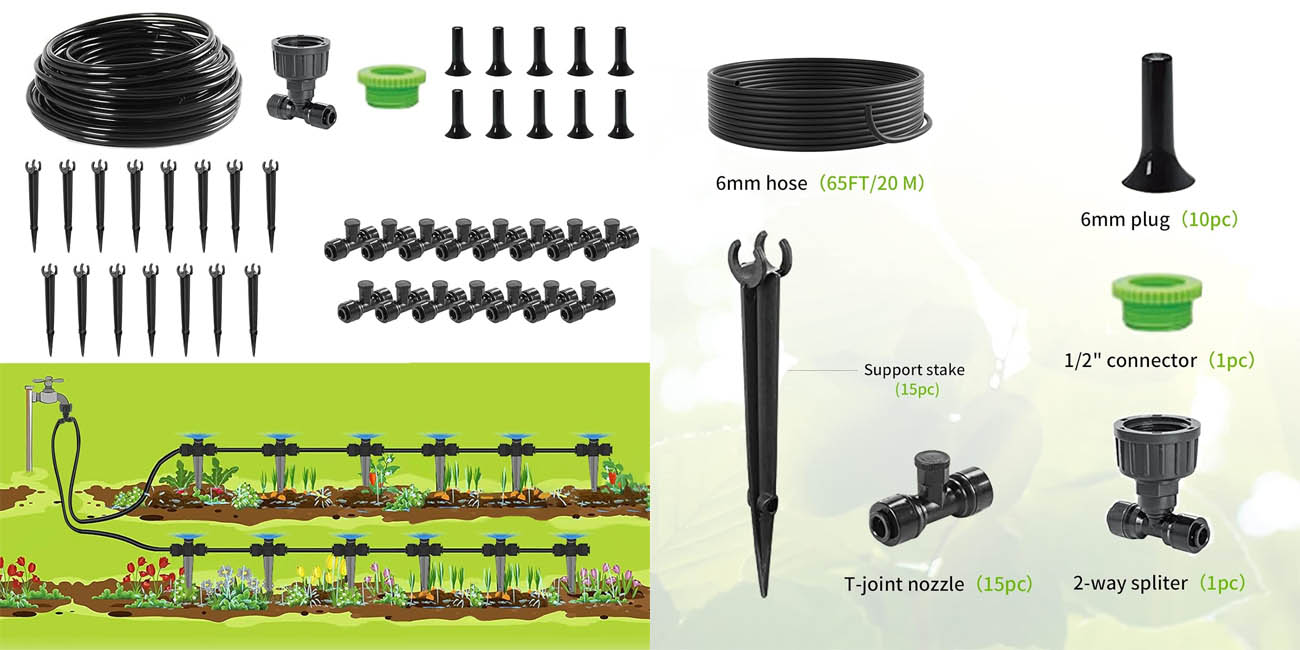 Kit de riego de jardín Mdlufee