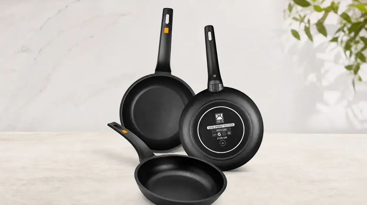 Set de sartenes 3 sartenes BRA Efficient 20/24/28 cm de aluminio fundido con antiadherente