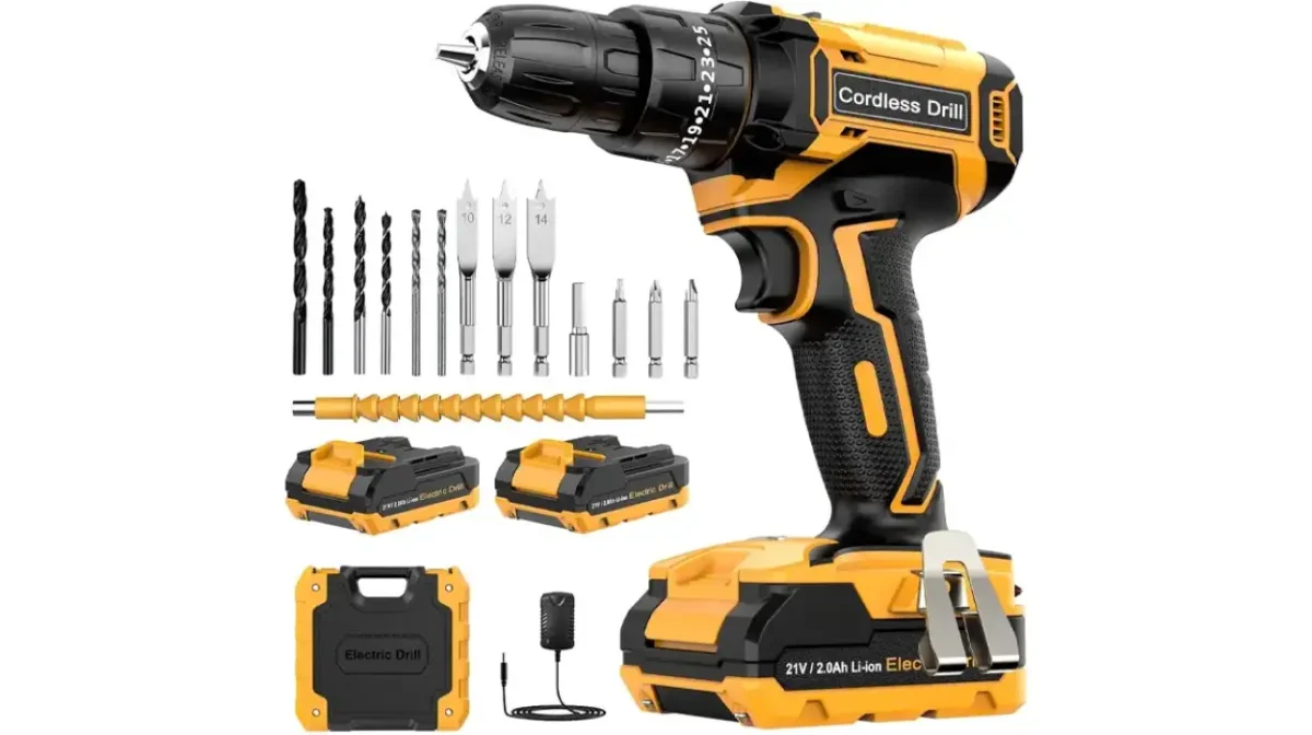 Potente, ligero y versátil: el taladro que todos los aficionados al bricolaje necesitan, ahora con accesorios, 2 baterías y un precio SALVAJE