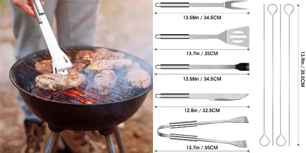 Set de utensilios para barbacoa Penobon de 9 piezas