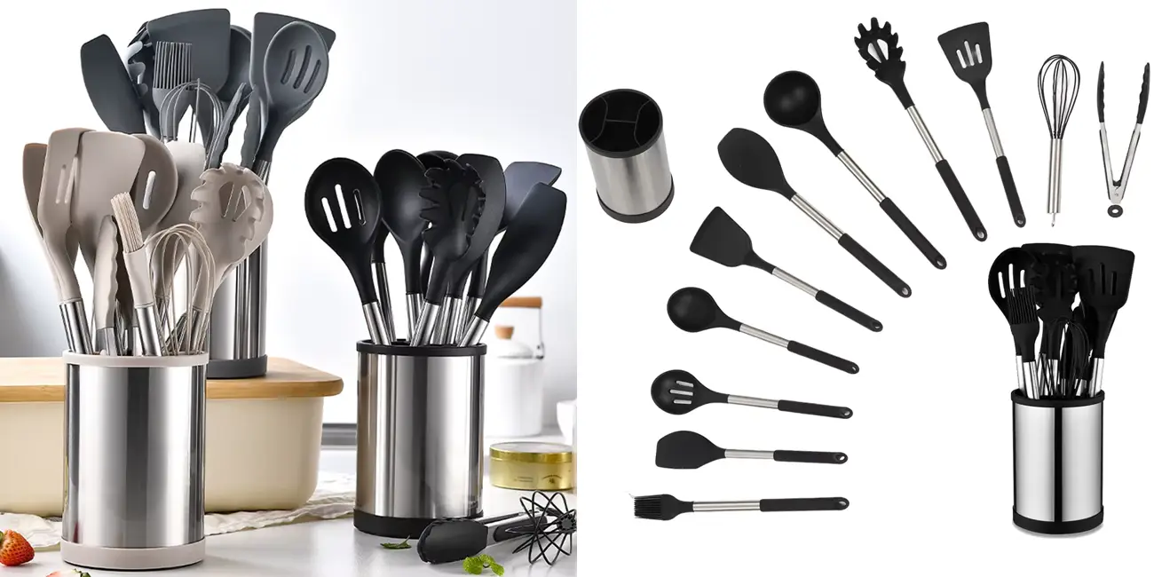 Pack 12x utensilios de cocina de silicona