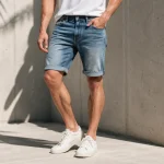 G-Star shorts de hombre 3301 Denim azul, talla 28