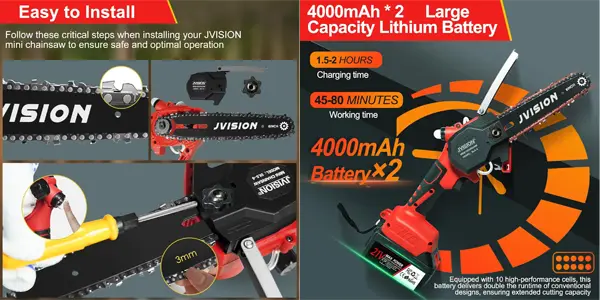 Motosierra de mano JVISION de 800W