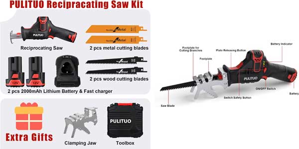 Sierra sable inalámbrica Pulituo oferta
