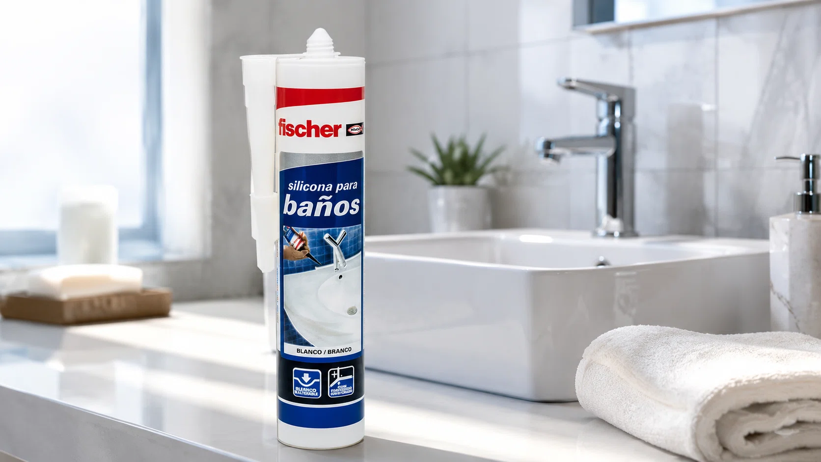 Silicona FIscher baño antimoho