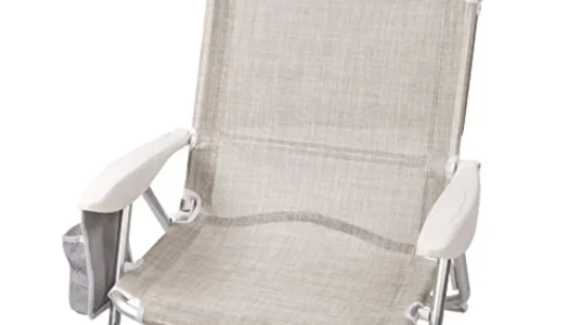 Silla de playa Aktive plegable y reclinable con cojín y asa
