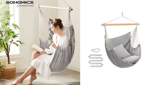 silla colgante Songmics con 2 cojines barata