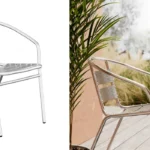 silla de aluminio Stack gris barata
