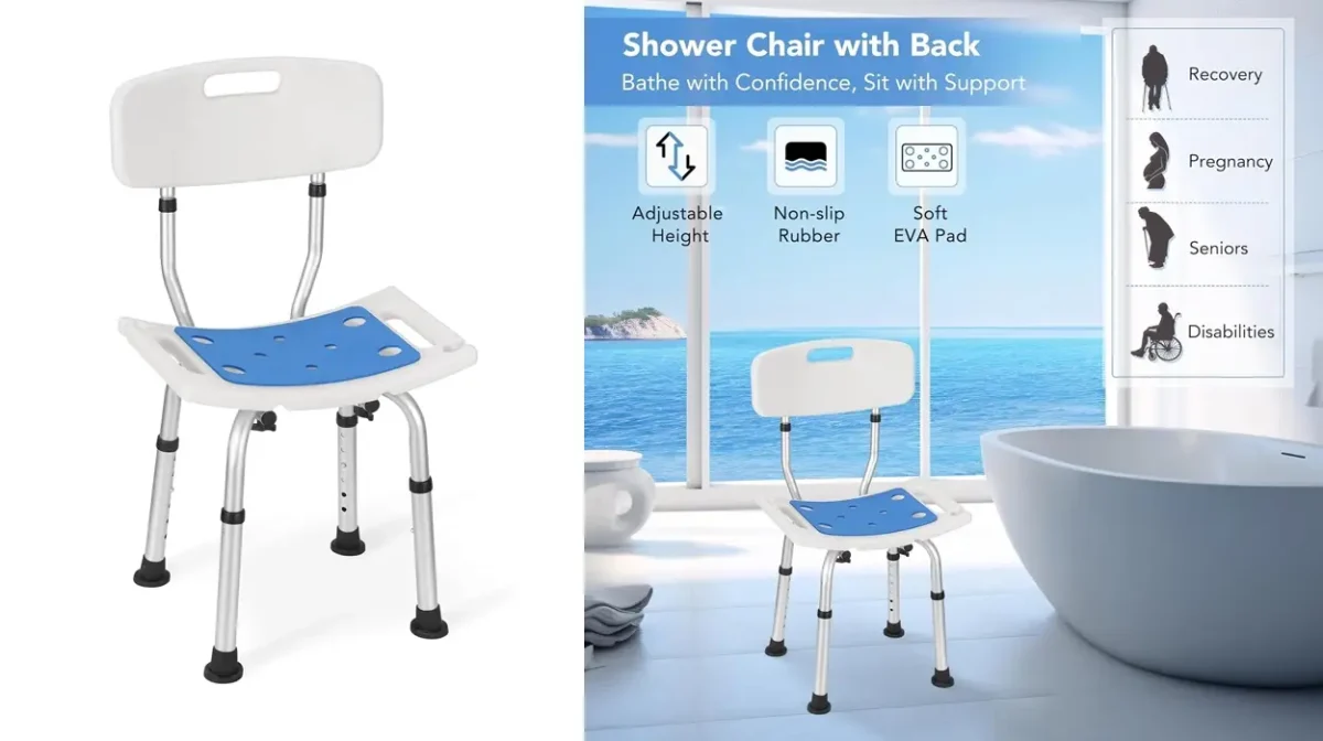 Mejora la seguridad en tu baño con esta silla de ducha ajustable Careboda que se adapta a tus necesidades