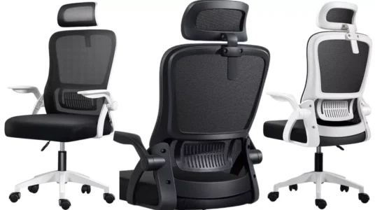 Silla de oficina giratoria y ergonómica