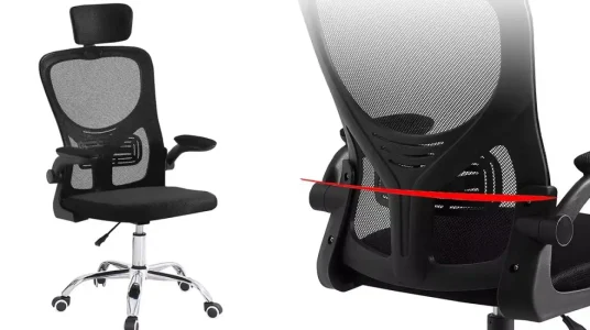 Silla de oficina ergonómica con respaldo de malla