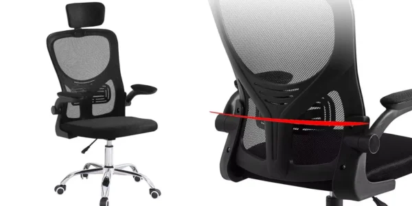 Silla de oficina ergonómica con respaldo de malla