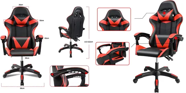 Silla gaming con reposapies