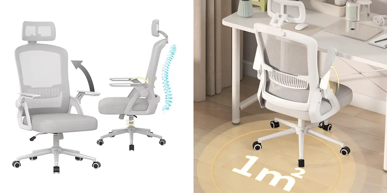 Silla de oficina giratoria y ergonómica