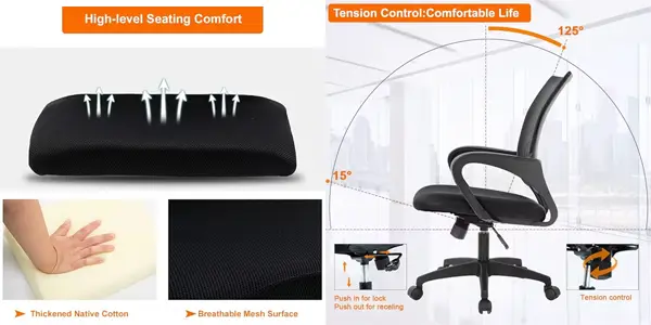 Silla de oficina ergonómica