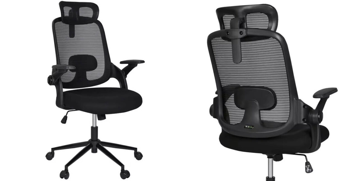 Silla de oficina T-LOVENDO con reposacabezas, soporte lumbar y reposabrazos