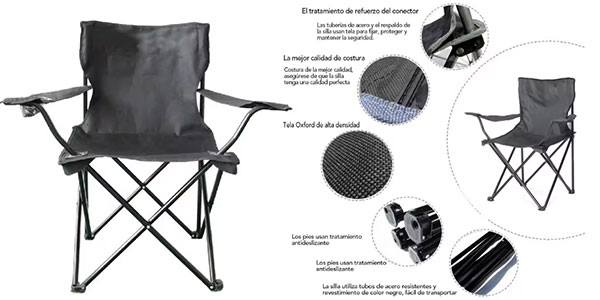 Silla plegable de camping barata