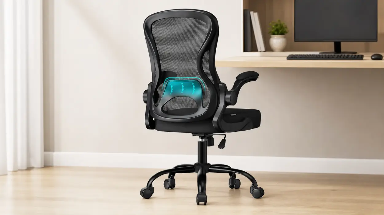 Silla de oficina Songmics ergonómica de malla con soporte lumbar