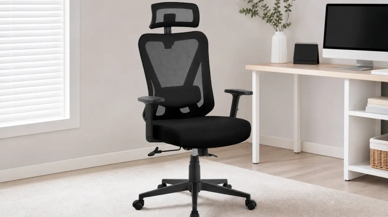 Silla de escritorio Yaheetech ergonómica con respaldo reclinable y bloqueo