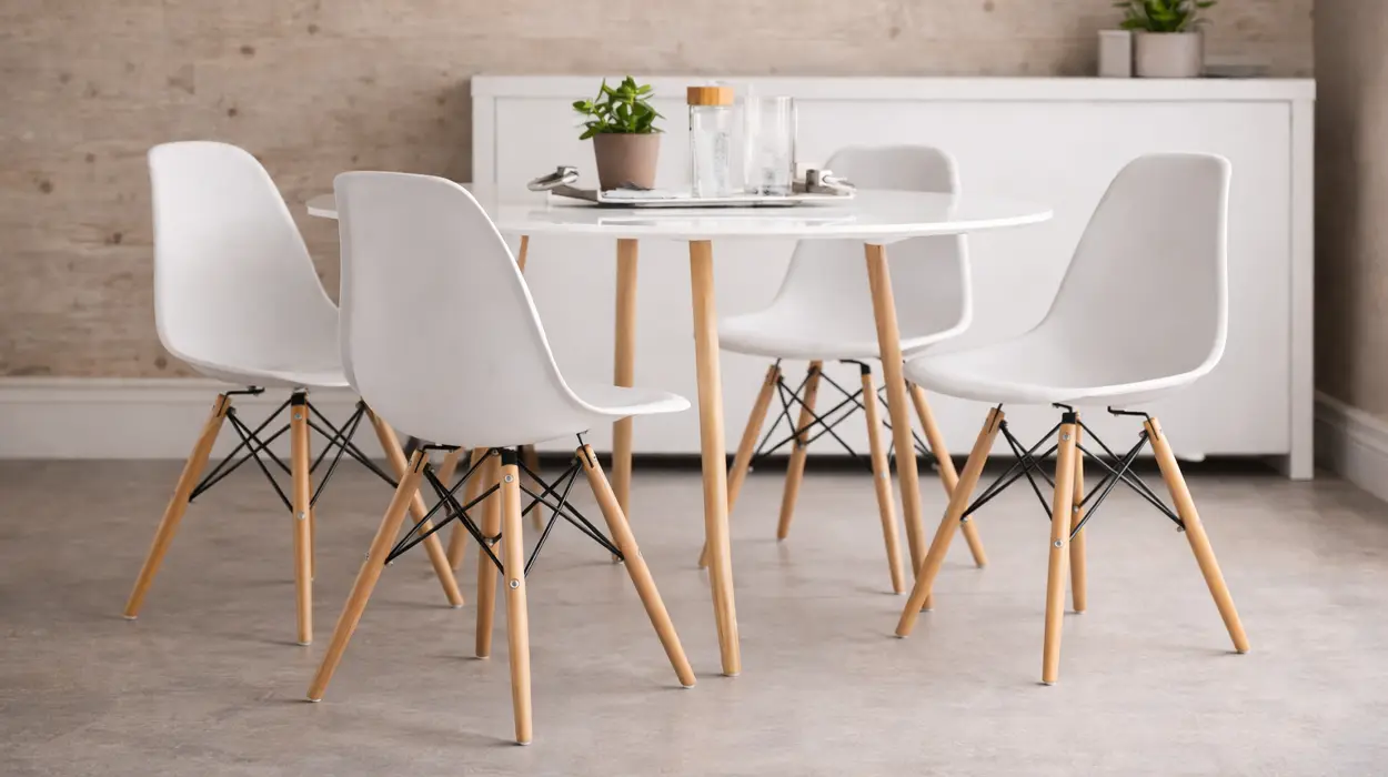 Juego de 4 sillas de comedor nórdicas