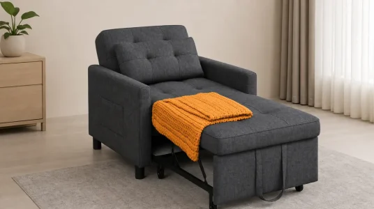 Sillón cama Xbro convertible 3 en 1 para sentarse, reclinarse y dormir
