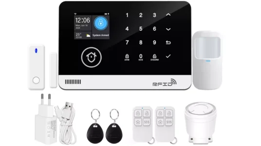 Tuya WiFi inteligente GSM sistema de alarma de seguridad para el hogar-teclado táctil RFID APP Control inalámbrico antirrobo con volumen ajustable