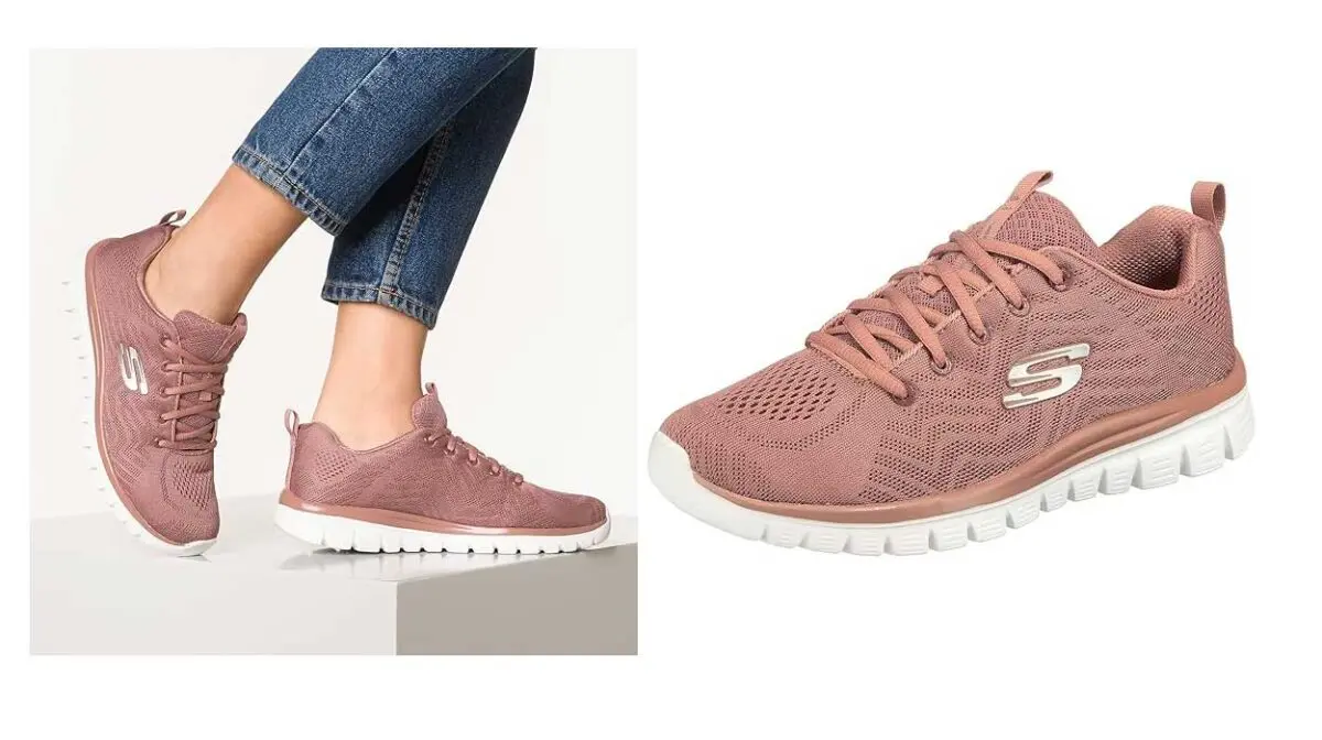 Zapatillas Skechers Graceful Get Connected en color malva para mujer