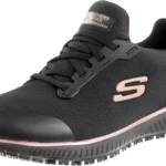 Skechers Squad Sr black rose gold