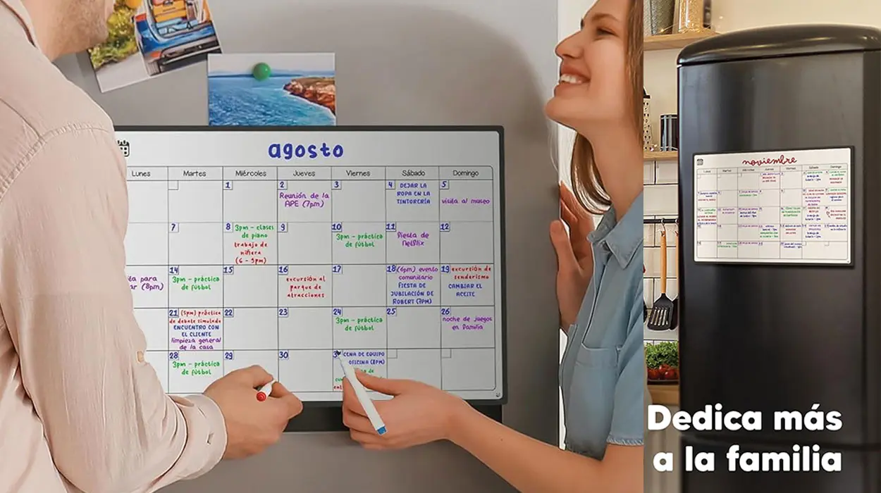 Calendario magnético A3 Smart Panda para nevera con rotuladores barato