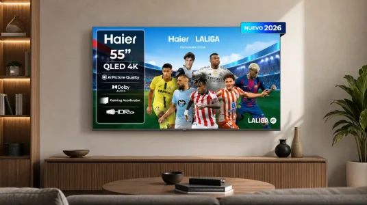 Smart TV Haier H6 QLED 4K de 55 pulgadas con Google TV y HDR10+