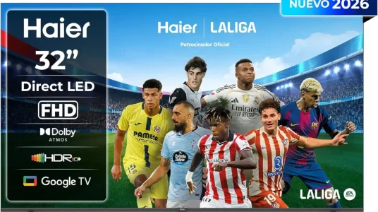 Smart TV Haier K85 Full HD de 32" con Dolby Audio y Google TV