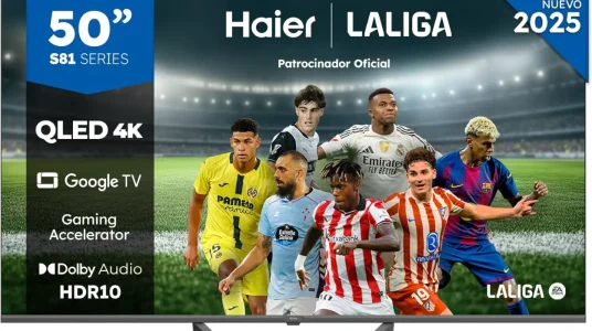 Smart TV Haier QLED 4K de 50" con Google TV y Dolby Audio