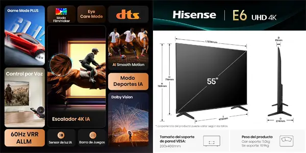 Smart TV Hisense 55E63QT UHD 4K
