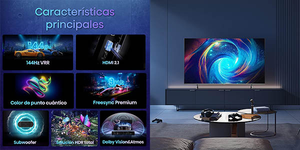 Smart TV QLED Hisense 55E7KQ PRO 4K Gaming