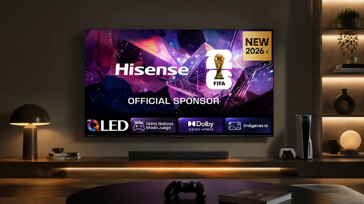 Smart TV Hisense 55E7S Pro de 55" con modo juego a 144 Hz
